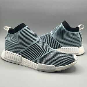 2018 Adidas NMD_CS1 Parley Primeknit Blue White Slip On Shoes - Men's Size 11.5